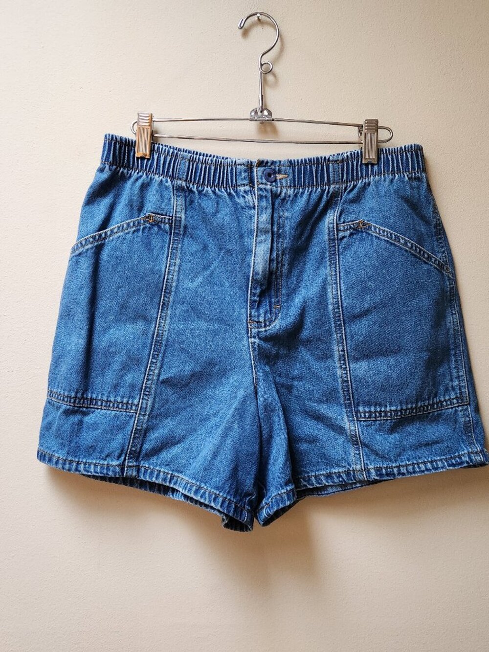 Vintage 100% cotton denim shorts / fair set petite